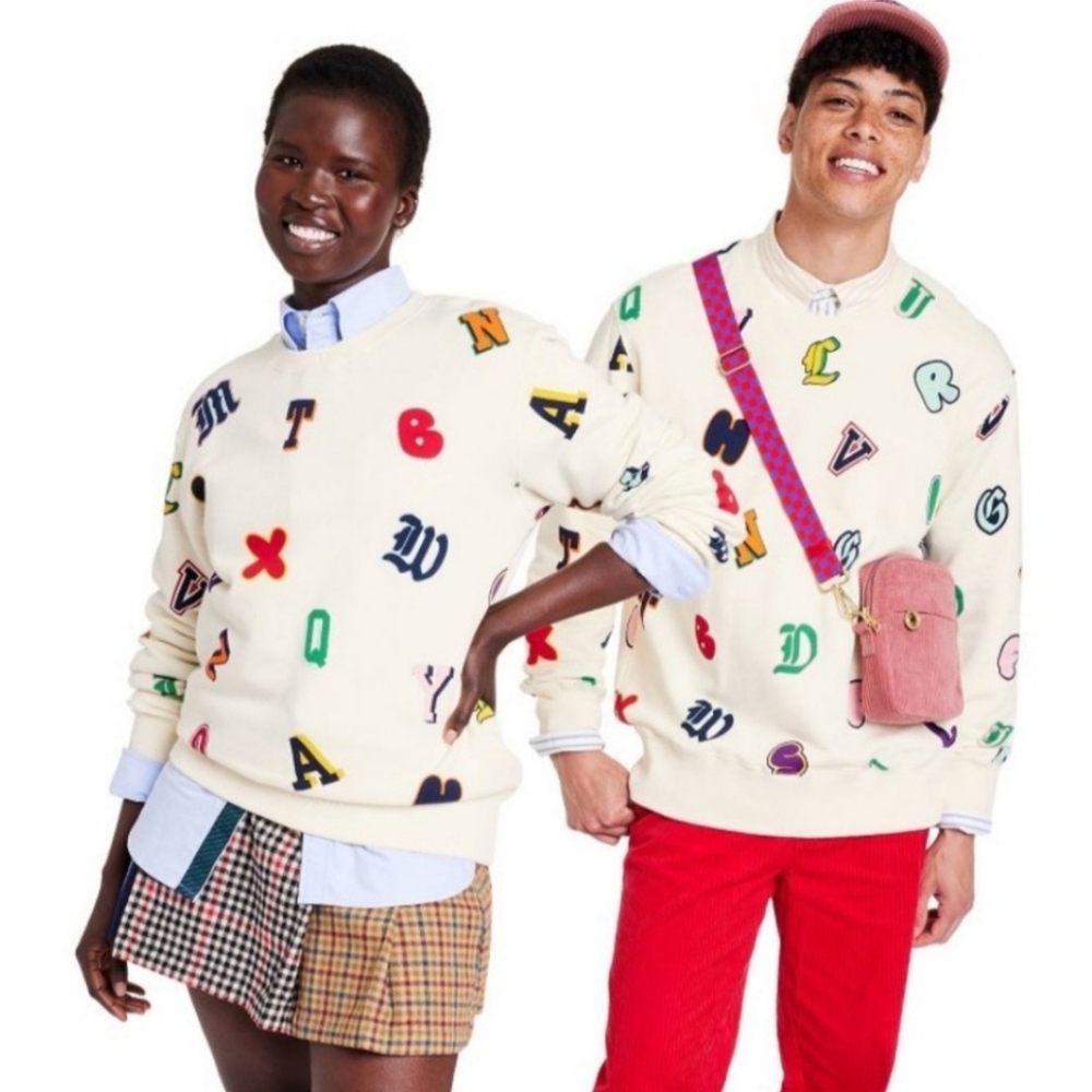 ROWING BLAZERS NWT Alphabet Crewneck Sweatshirt size XS